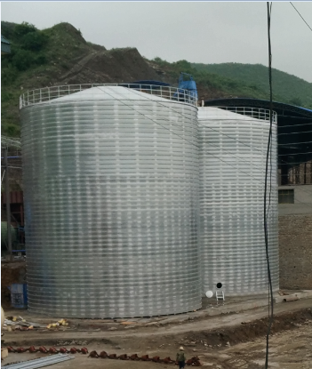 内蒙古粮食钢板仓的安装全过程不用热焊接